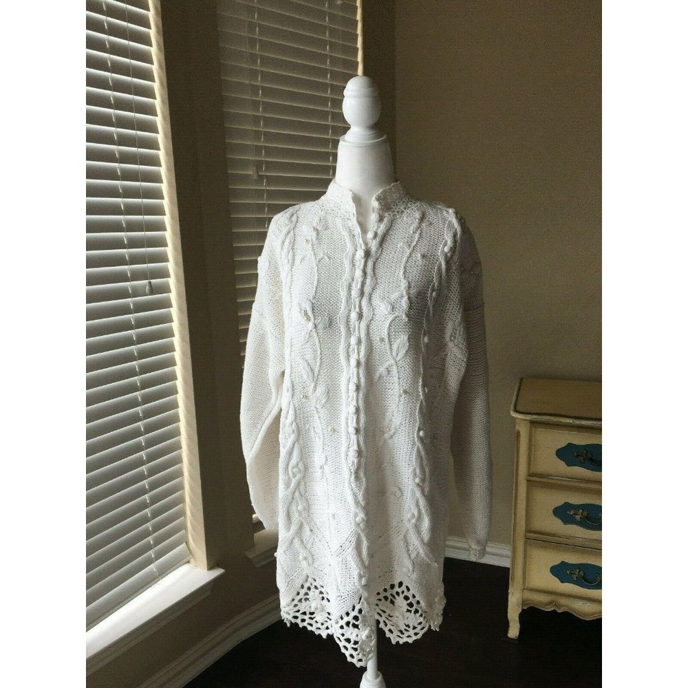Celina Yang Artsy Chunky Lace Pullover Sz: S
